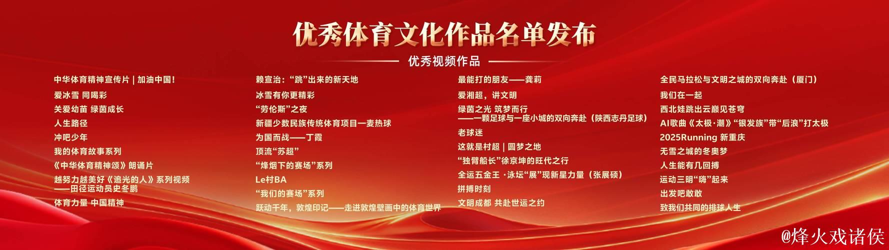优秀体育文化作品名单发布